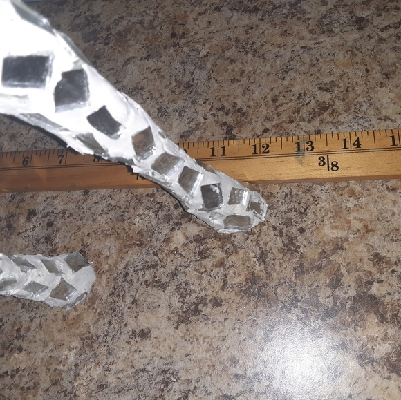 Rare Mosaic Mirrored Glass Christmas Standing Reindeer - Picture 8 of 8